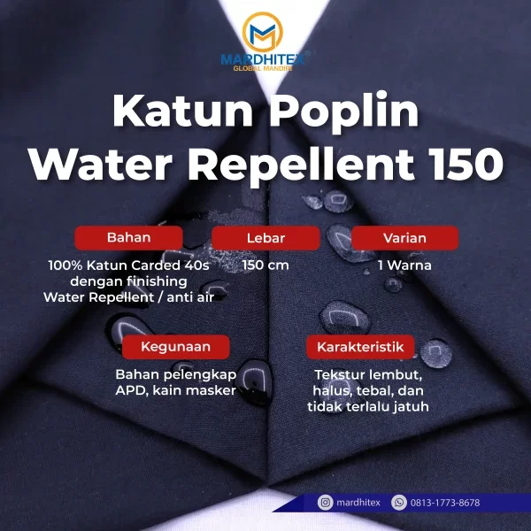 KATUN POPLIN WATER REPELLENT 150_mardhitex_2